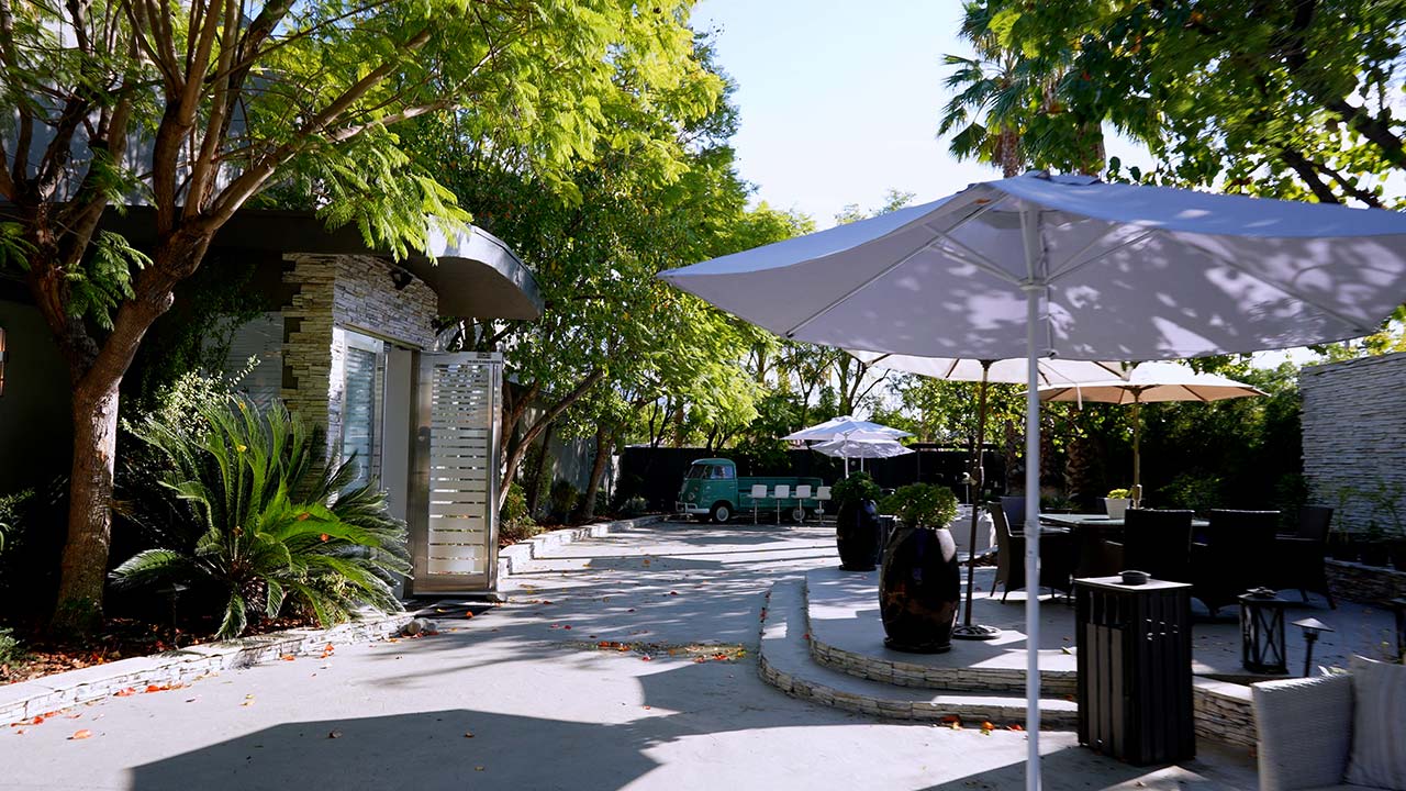 Evergreen Studios Patio Area